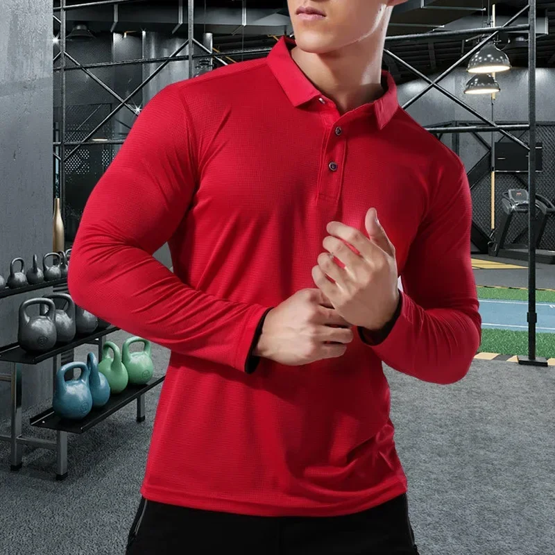 Camisetas deportivas para correr para hombre, camisetas de manga larga de talla grande, ropa de entrenamiento transpirable de ajuste seco, ropa deportiva para gimnasio, sudaderas de Fitness