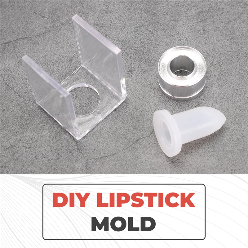 Набор из 3 предметов DIY 12,1 мм, простая трубка для наполнения губной помады, силиконовая форма, алюминиевое кольцо, кронштейн с одним отверстием, самодельный инструмент для губной помады, простой