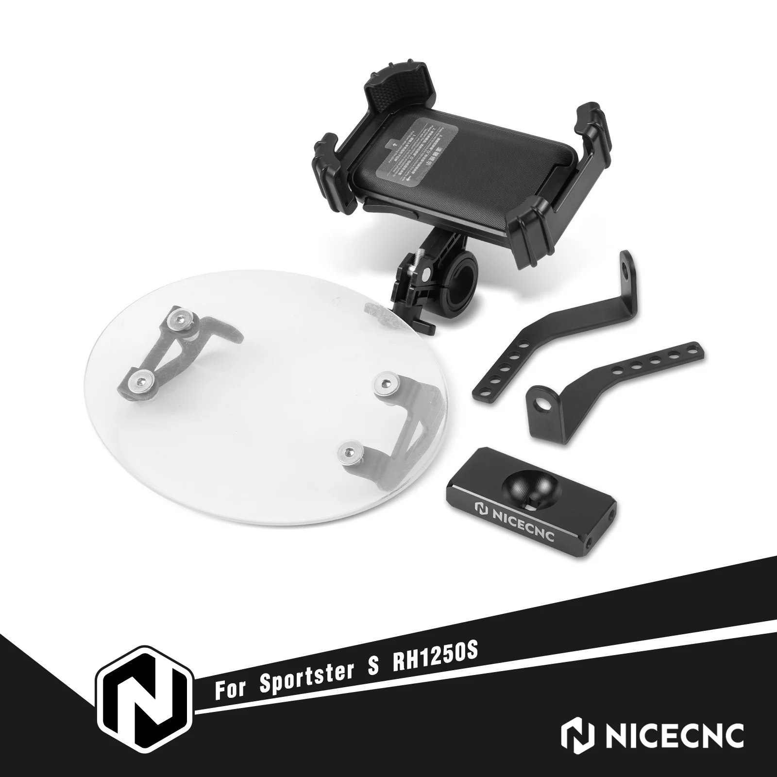 

NICECNC Motorcycle Phone Holder Kit For Harley Sportster S RH1250S 2021-2024 Sportster S RH 1250 S 2024 RH 1250 S 2023 2022 2021