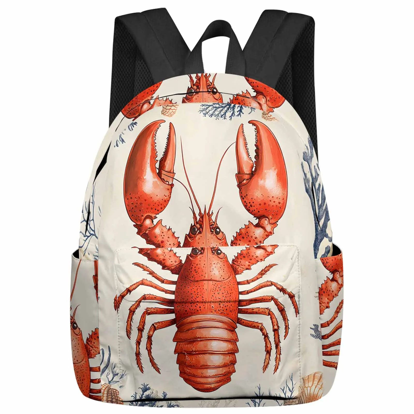

Retro Ocean Lobster Backpack School Bags for Teenagers Students Laptop Bag Women's Casual Travel Backpack