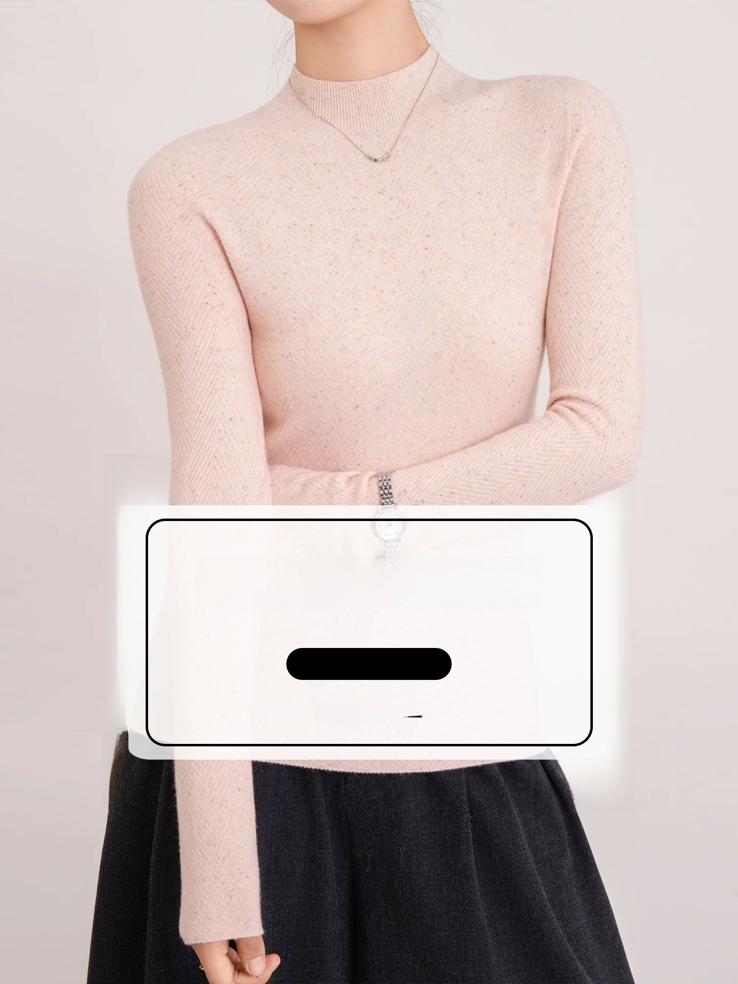 

MIUCO Versatile Knitted Base Layer Women's Faion Simple Sle Slim Fit ort Sve High Collar Regular Length Overhead