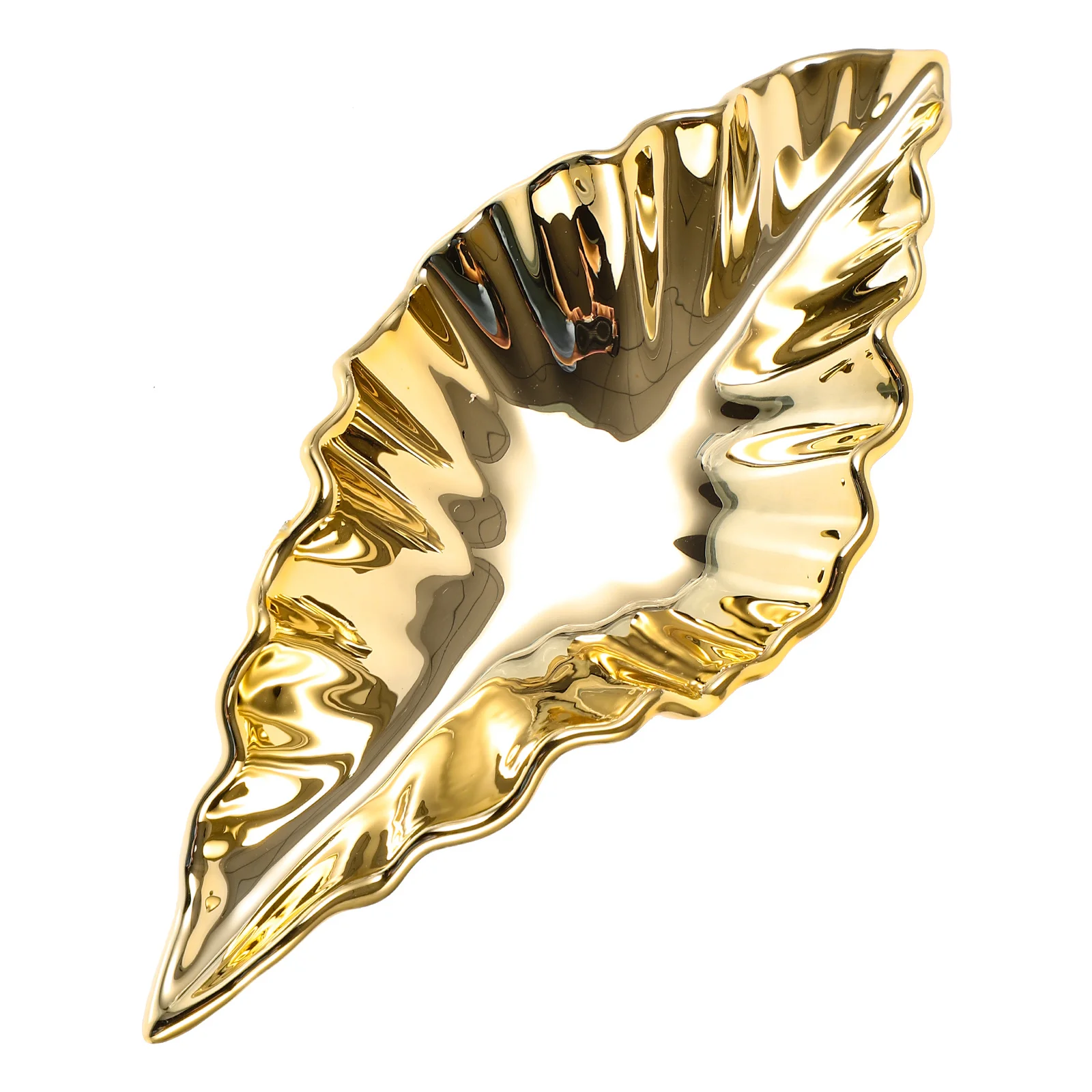 

Ceiling Decor Hanging Leaf Plastic Ornament Creative Unique Design Home Decor Intricate Details Golden Leaf Pendant