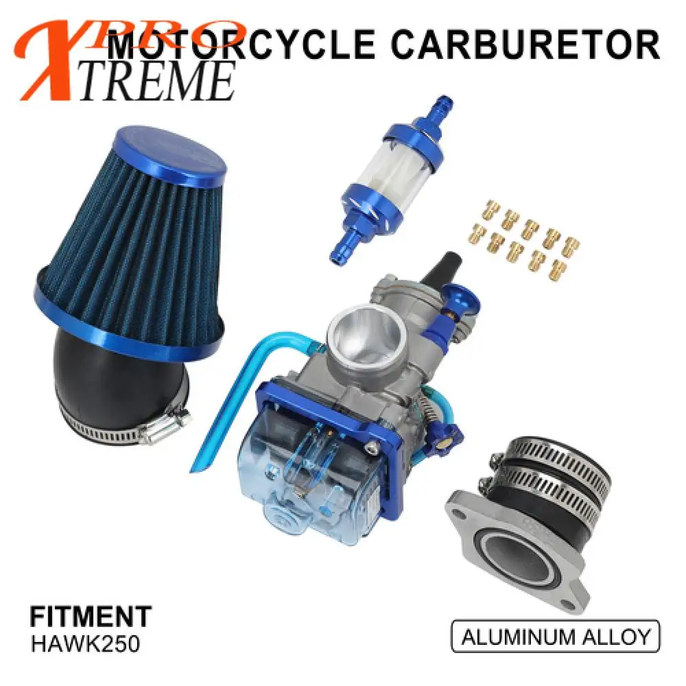 Motorcycles Accessories PWK 28mm Carburetor Carburador Durable Carb Carburetor Interface Set Air Filter For Hawk 250 Dirt Bike