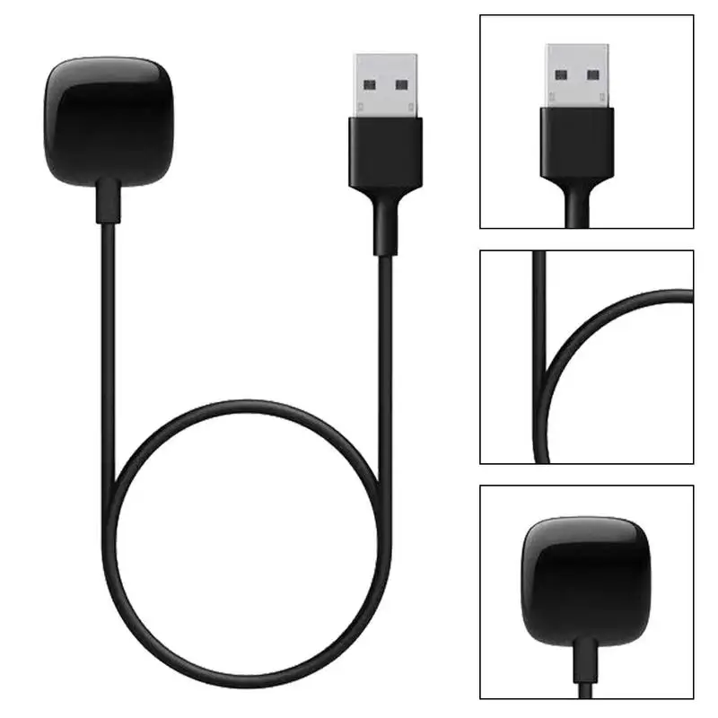 0.3M/1M สำหรับ Fitbit Versa 4/3สมาร์ทวอท์ช USB ชาร์จสายเคเบิลอะแดปเตอร์ Fitbit Sense 2สมาร์ทวอท์ชเปลี่ยนอุปกรณ์เสริม