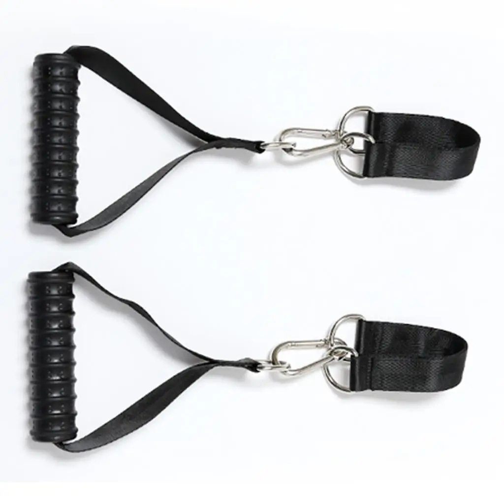 Durable Resistance Band Handle Stirrup Strap Foam Grip Pulley Bodybuilding Accessories for Home Gym LAT Pulldown