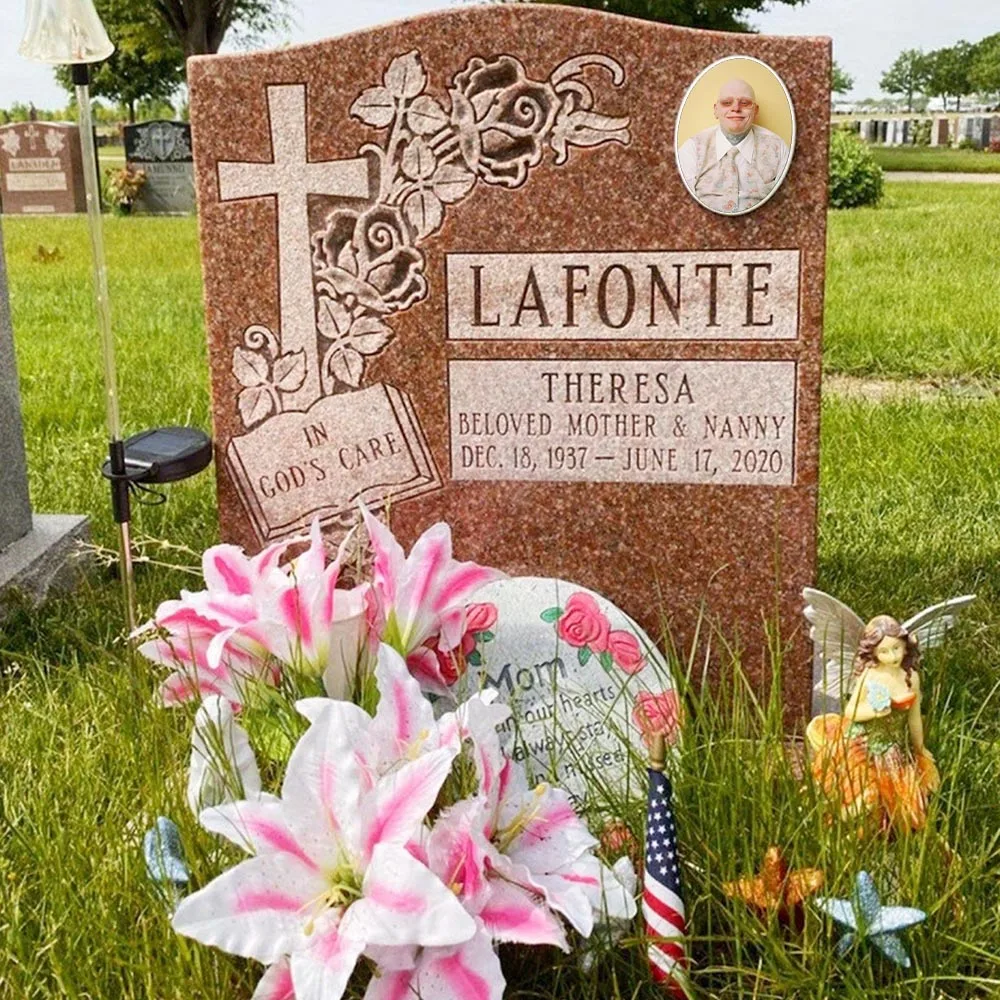2D Flat Not 3D 1pc Custom Photo Memorial Headstone Tile Outdoor Grave Marker for Dogs & Cats Oval Dignified Commemorative Gift