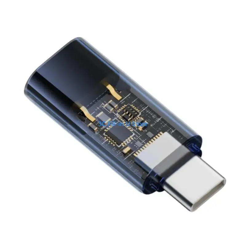 G8TA transparenter USB -Typ -C -Männlichkeits -Adapter mit Digital Display 140W Power Ladegerät 40Gbit / s