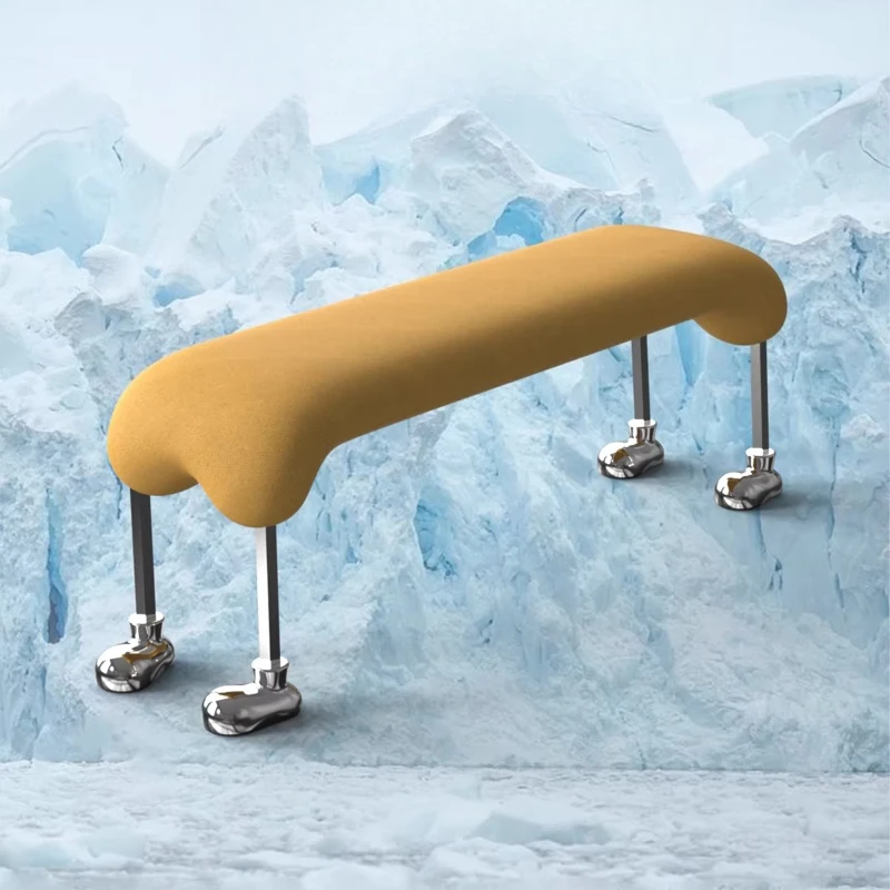 

Puppy Bedside Stool Restaurant Long Stool Soft Changing Shoe Stool Art Premium Cloakroom