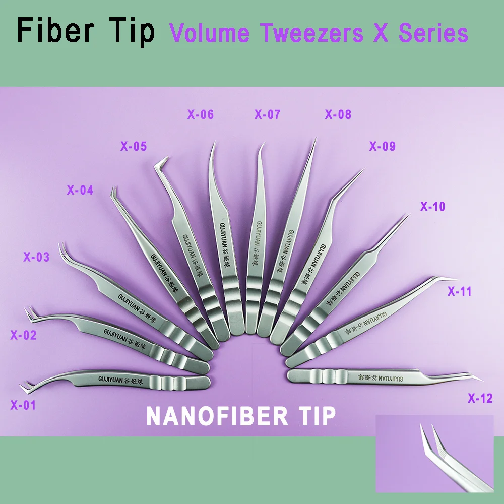High degree of compatibility Fiber Tip Eyelash Extension Tweezer Bundle