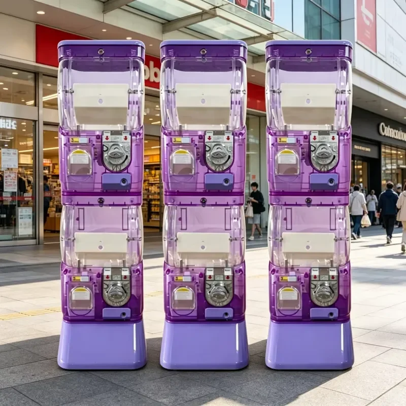 Automatic Coin Operated Capsule Vending Machine Japanese Style Bandai Egg Toy Dispenser for Kids Water Tower Gashapon Game