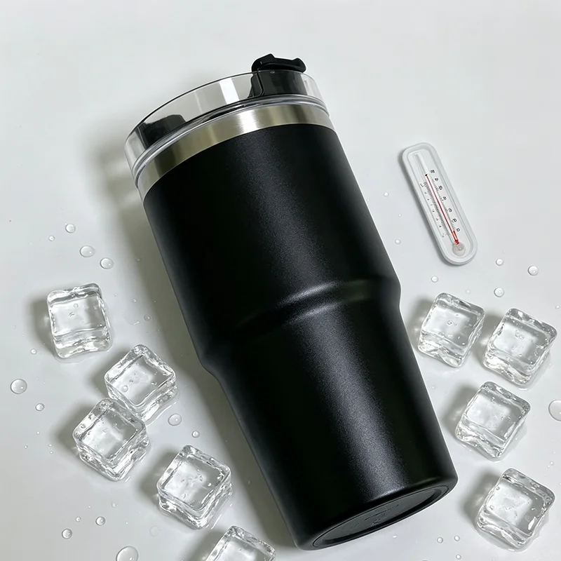 2026 new Vacuum Insulated 304 Stainless Steel Cup with Straw, Travel Coffee Tumbler with Lid for Car Outdoor Daily Use
