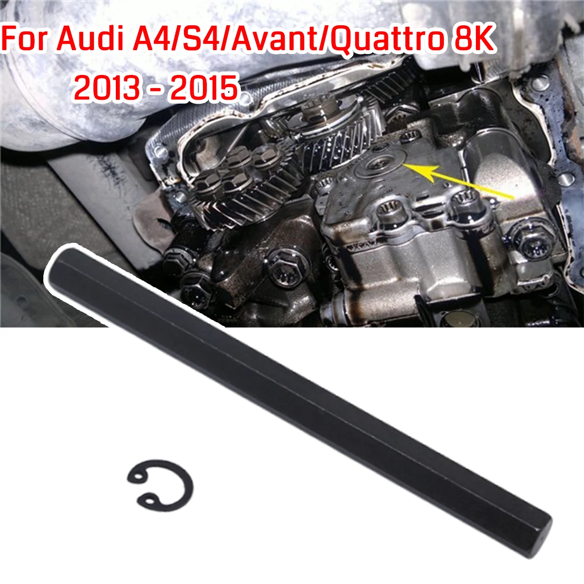 

100mm For Audi A4/S4/Avant/Quattro 8K 2013-2015 Engines Oil Pump Drive Key Hex Allen Balance Shaft with Securing Ring Circlip