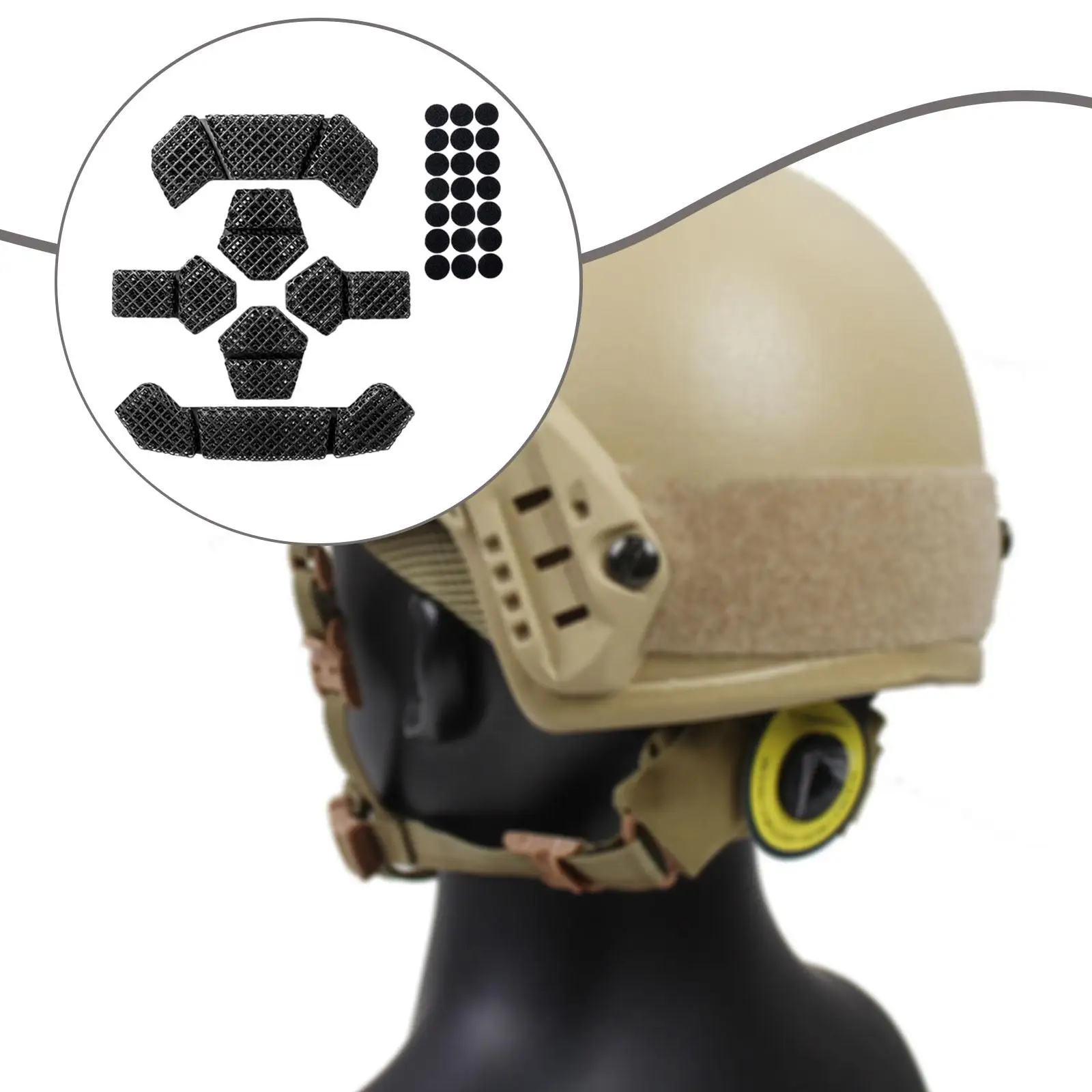 honeycomb-ventilation-helmet-pads-insert-replacement-comfort-lining-mat-for-modular-helmet-outdoor-sports
