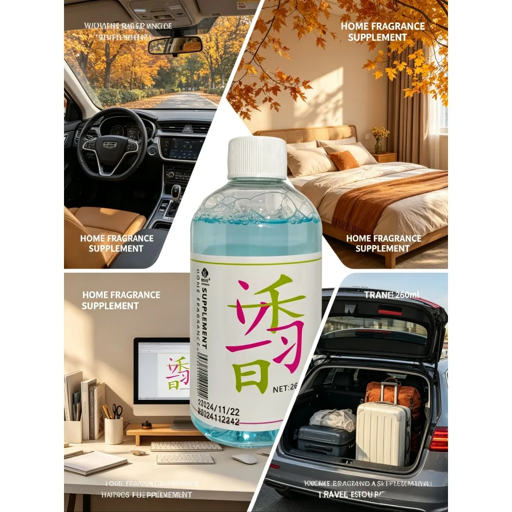 Car Aromatherapy Refill / Air Freshener Refill, 260ml Large Capacity, Multiple Natural Sweet and Fragrant Scents. - view 2