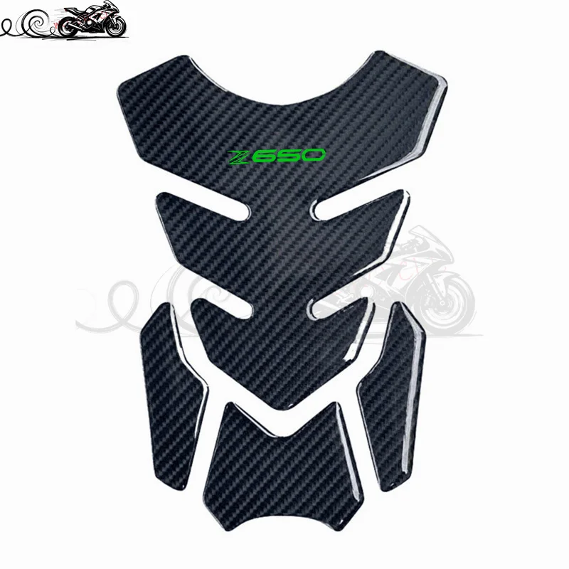 For Kawasaki Z650 Z 650 ER-6N ER 6N ER6N 3D Fiber Motorcycle Fuel Tank Pad Cover Protector Decal Stickers Fish Bone Sticker view 4