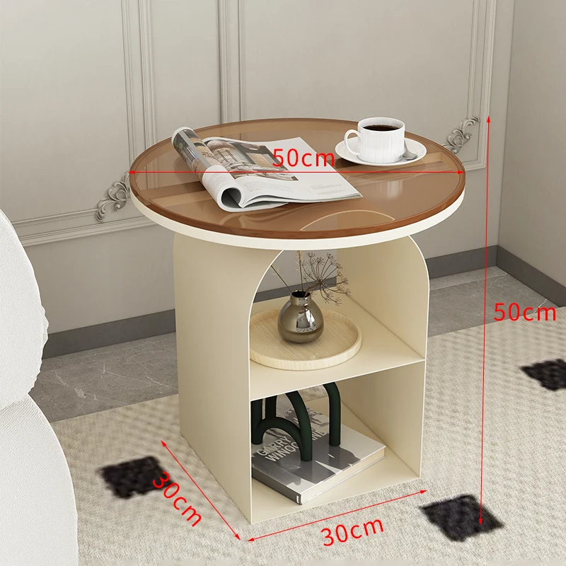 Mini Table Aesthetic Room Furniture Round Modern Coffee Tables Side Simple Bedside Center Home Night Table Basse Lightweight