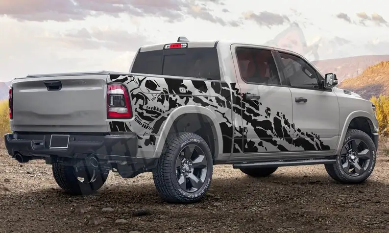 Nightmare Decal Sticker Sport Compatible with Dodge Ram Crew Cab Side Vinyl Rebel Laramie 2021 2020 New Generation Splash