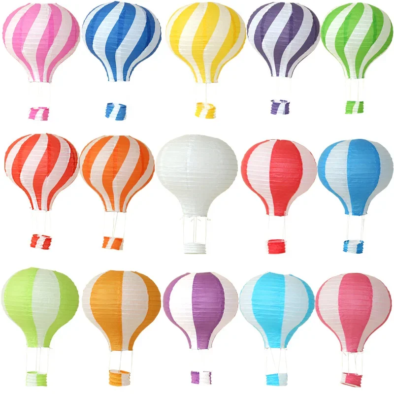 30cm Heißluftballon-Dekoration für Freizeitparks, Einkaufszentren, Kindergärten, Papierlaternen, Hochzeiten, Outdoor-Faltdekoration