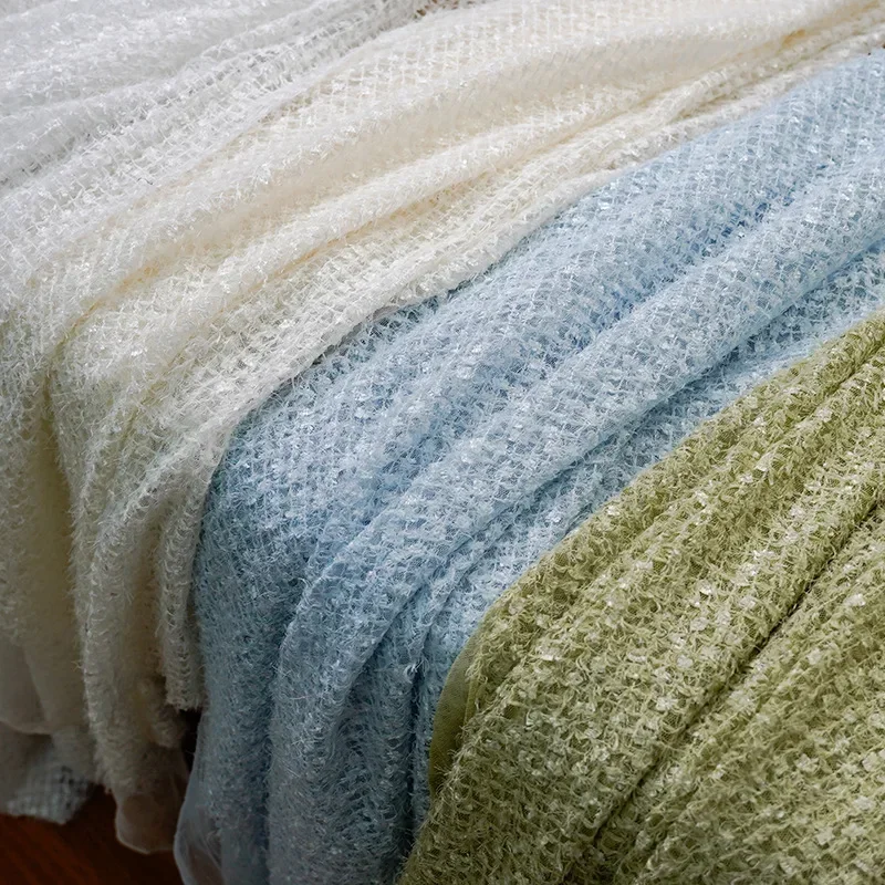 

Летняя мягкая и дышащая ткань с вышивкой в нескольких цветах - простая стильная сетчатая клетчатая модная ткань Cheongsam