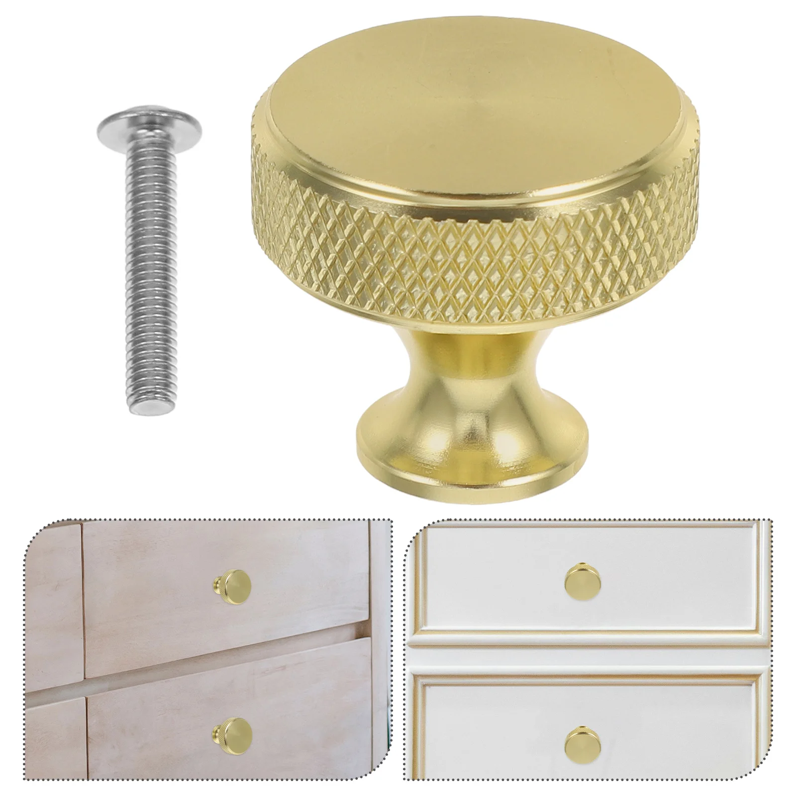 

Round Drawer Knobs Aluminum Alloy Cabinet Handles Durable For Kitchen Bathroom Closet Cupboard Furniture Hardware Pulls