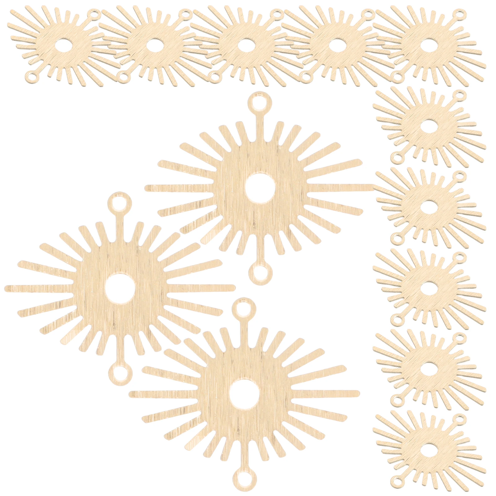 

20 PCS Sunflower Jewelry Earring Pendants for Making Crystal Golden Diy Findings Bracelet Charms