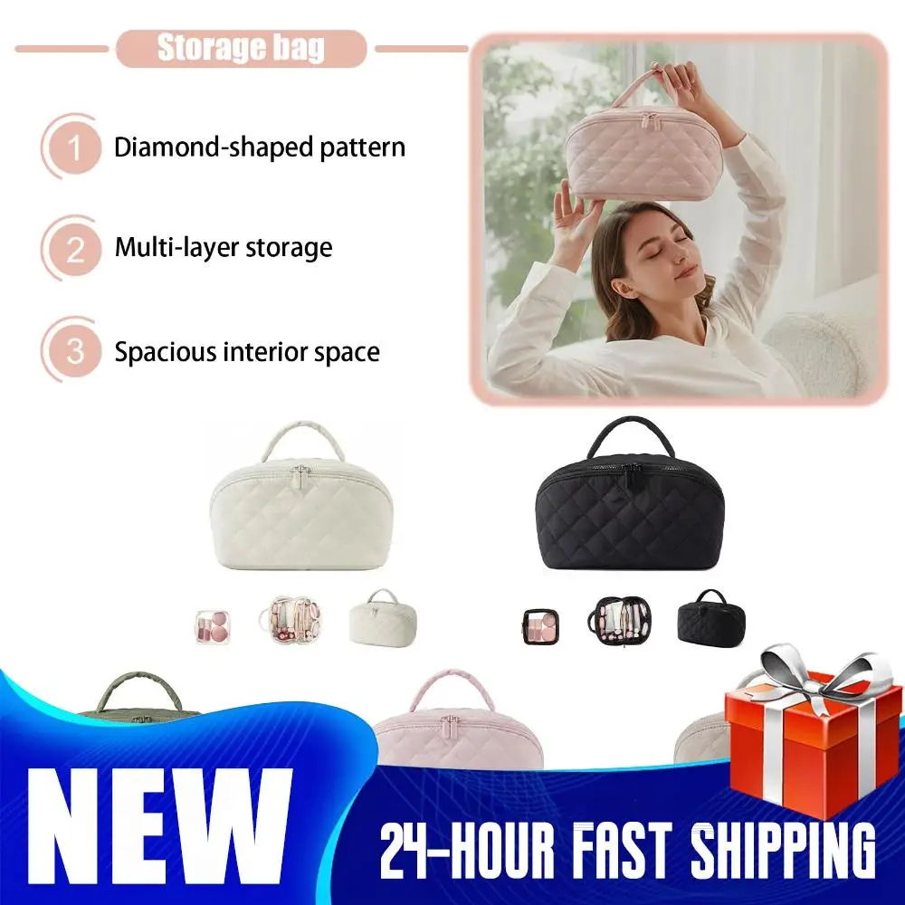 

Портативный органайзер для макияжа, женский набор туалетных принадлежностей, чехол для макияжа, сумка для хранения, косметичка, большая вместительная сумка для хранения косметики