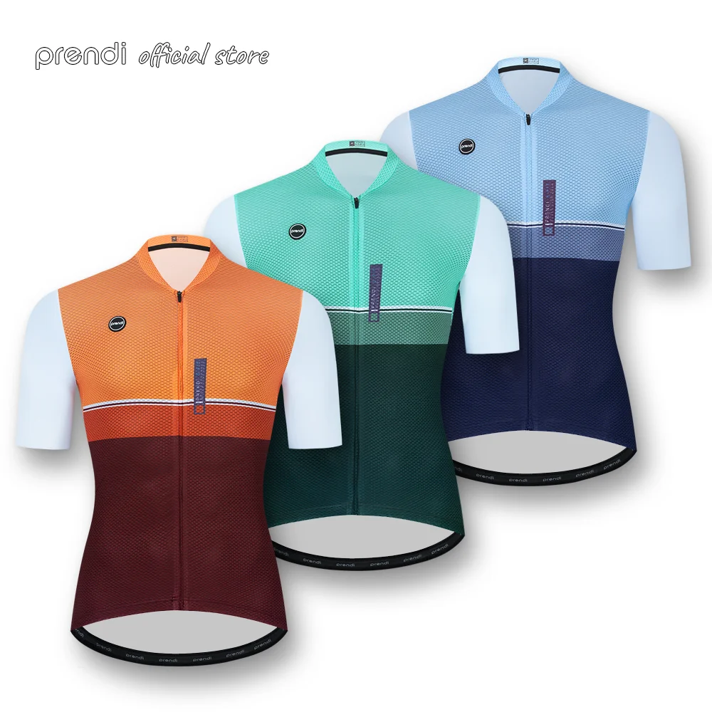 PRENDI 2022 New Men Cycling Jersey Short Sleeve Summer Bicycle Clothes Maillot Breathable Male MTB Bike Outdoor Sport Wear