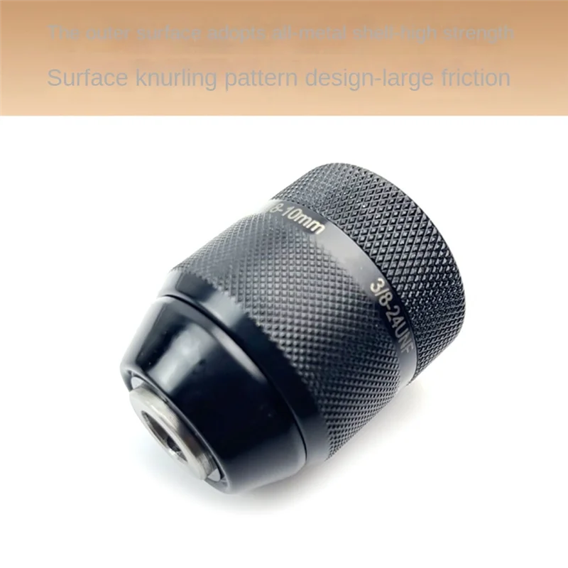 

J1UL1N 3/8-24UNF Thread 0.8Mm-10Mm Metal Drill Chuck Adapter Suitable For Hand Drill Electric Hammer/Electric Hammer Drill