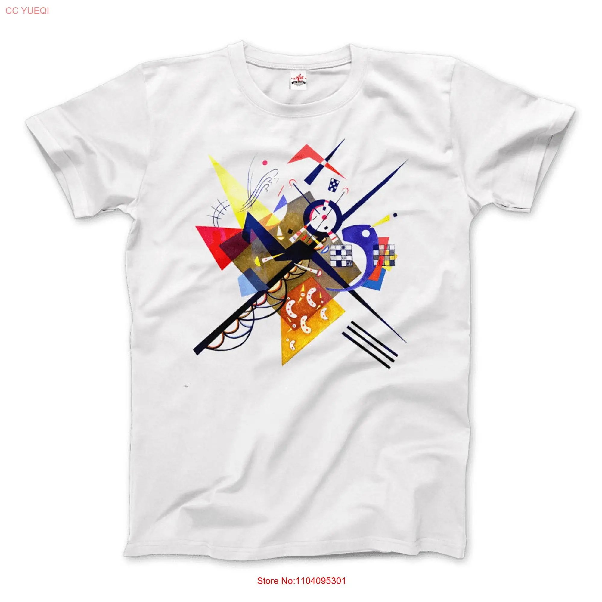 Wassily Kandinsky On White Ii Auf Weiss 1923 Artwork T Shirt long or short sleeves