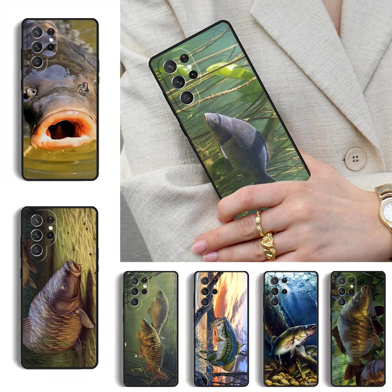 CARP FISHING FISH BUMPER Phone Case for Samsung Galaxy S26 S25 Ultra S24 S23 S22 S21 Plus Note 10 Bumper Cover