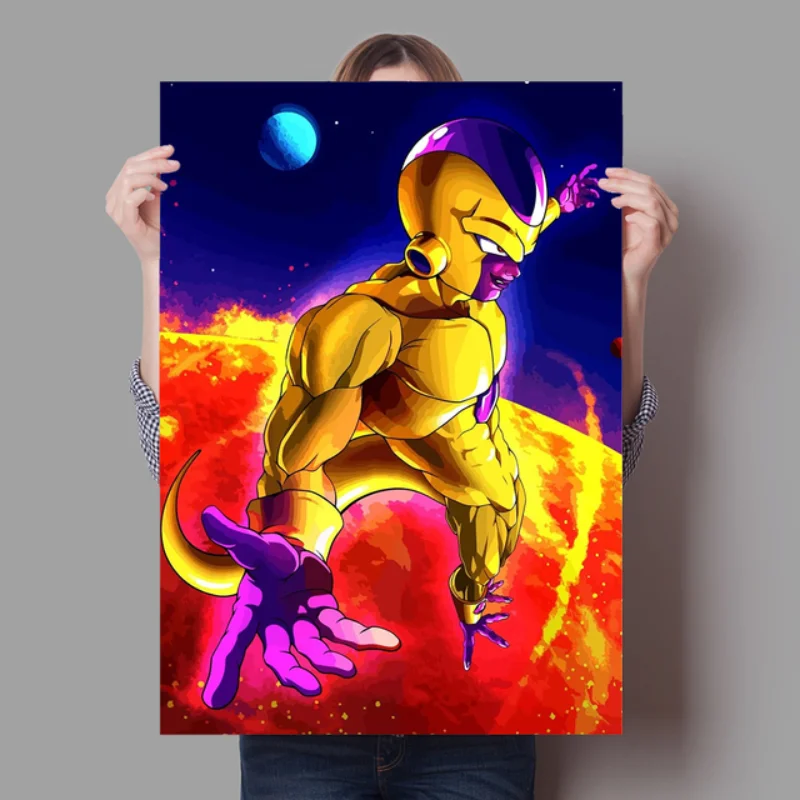 Bandai Poster Classic Anime Picture Dragon Ball Z Frieza Canvas Painting No Frame Home Decor for Living Room Boy Bedroom Wall Ar