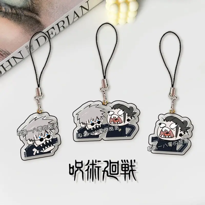 

Anime Jujutsu Kaisen Pendant Keychains Satoru Gojo Acrylic Phone Lanyards Phone Charm Decoration Backpack Accessories