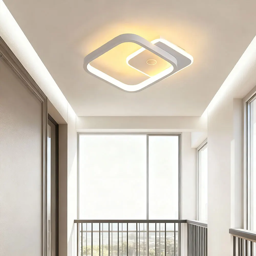 DINDALLED Smart LED Ceiling Light with  Motion Sensor Auto on Off 85-265V for Corridor Hallway Entrance Balcony Lighting Fixture