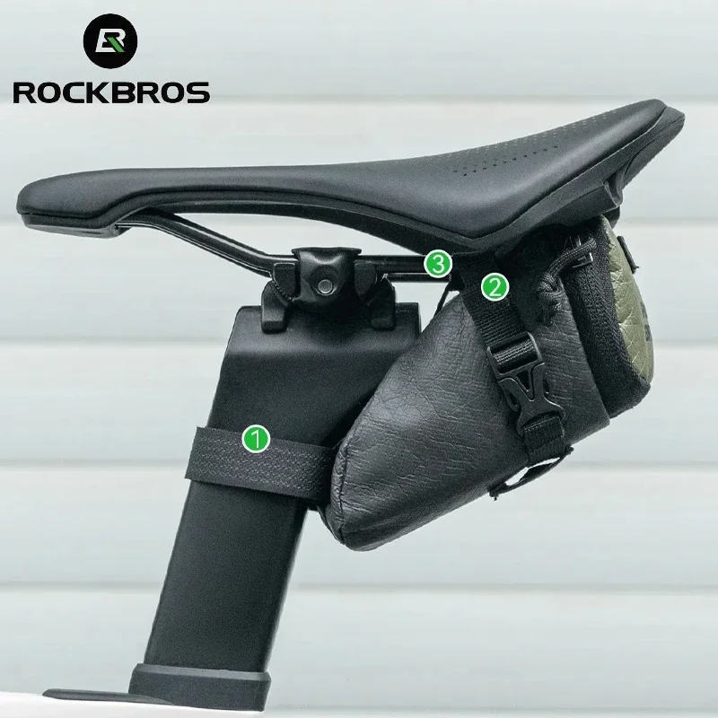 ROCKBROS Bike Bags Tyvek Eco Friendly Lightweight Water Repellent Portable Folding 0.2L MTB Road Bicycle Rear Tail Bags