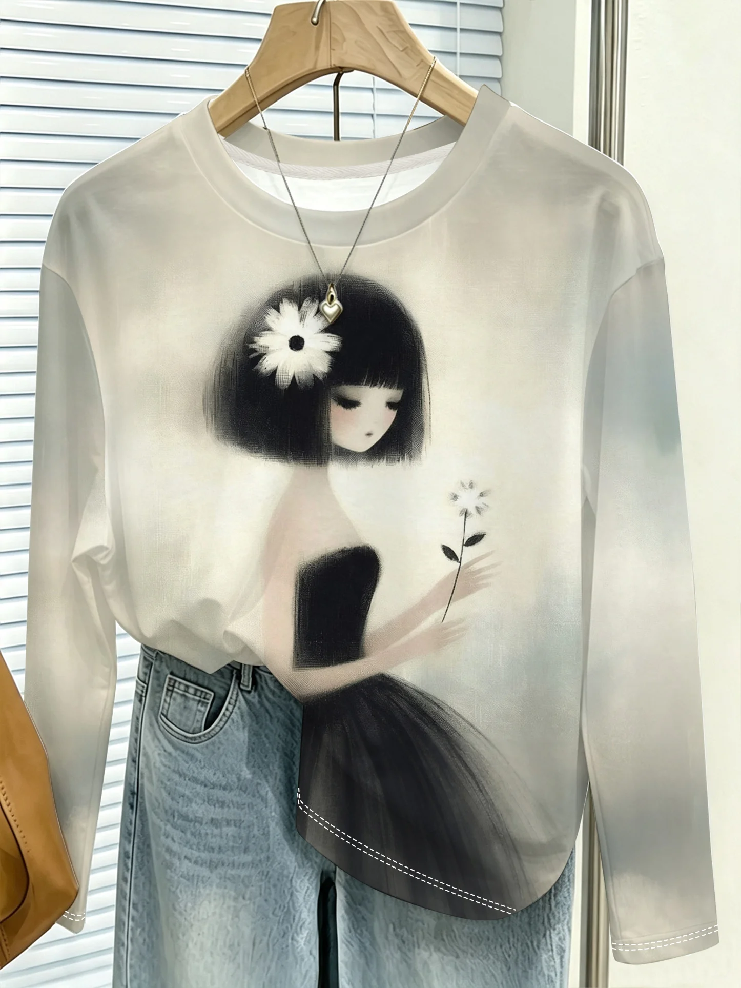 Women T‑Shirt Long Sleeve 3D G - đánh giá và giá Street Fashion Female
