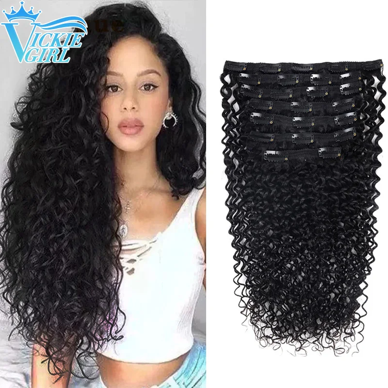 

Кудрявые вьющиеся заколки для наращивания волос, человеческие волосы 10-24, монгольские кудрявые вьющиеся человеческие волосы, наращивание волос, 120 г, полная голова