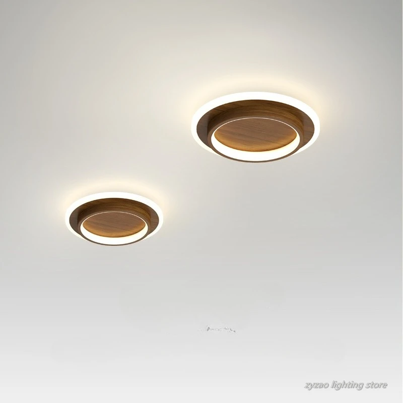 Modern Minimalist Hallway Corridor Lighting Wooden Grain Pattern Suitable for Front Door Halls Minimalist Balcony Ceiling Lights