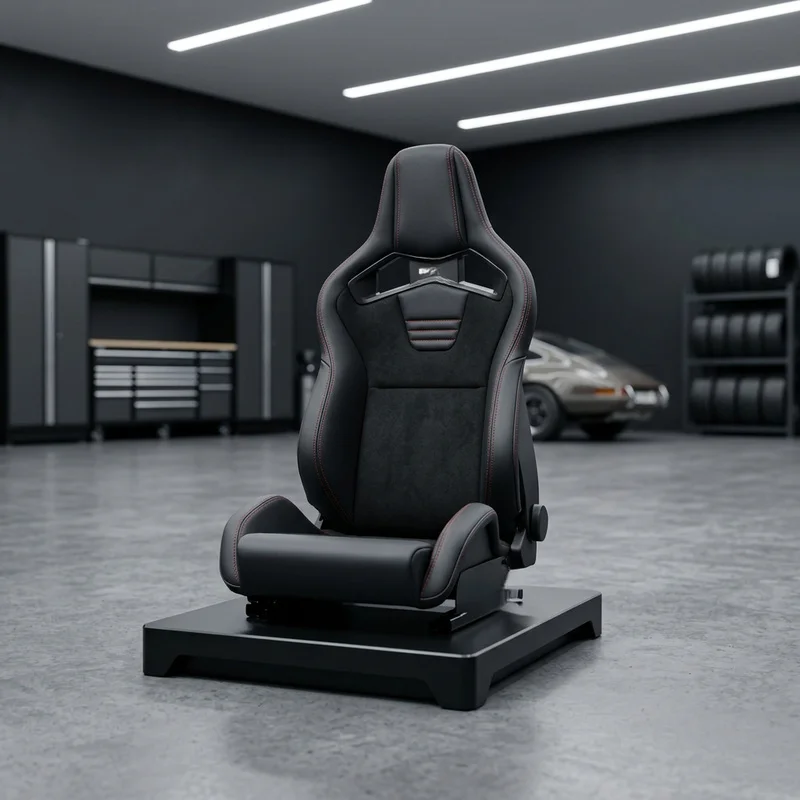 High Quality Universal Pair Recaro Sport Bucket Seats, Carbon Fiber & Leather Waterproof Plug and Play Car Interior Seats view 3