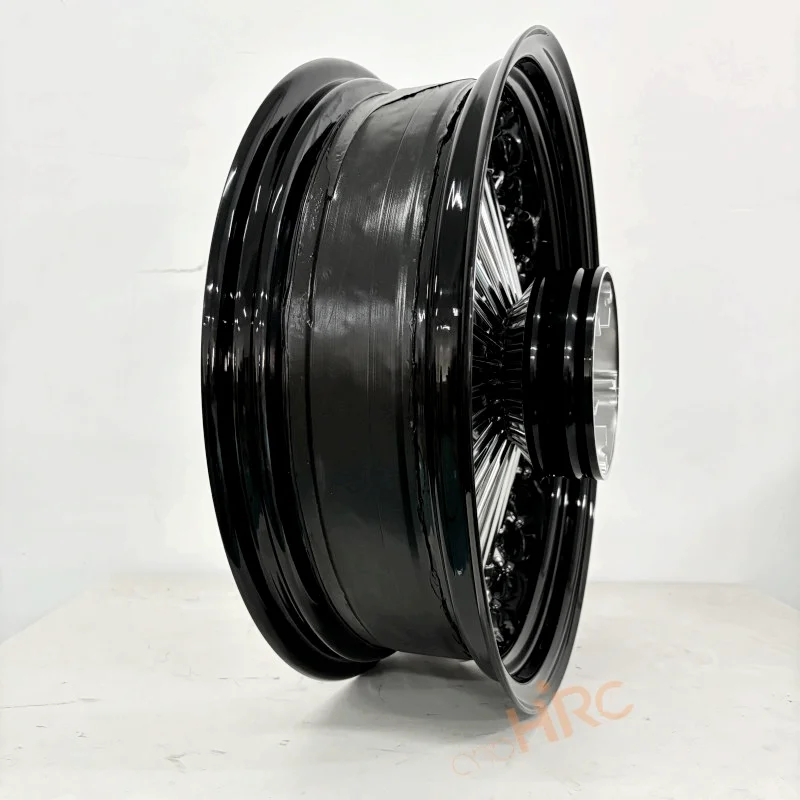 Motorcycle Rim Wheel 16 18 19 20 21 23 Inch 21x3.5 16x3.5 Fat Spoke Front Rear Chrome Spoke Black Rim Set Motorcycle For Triumph