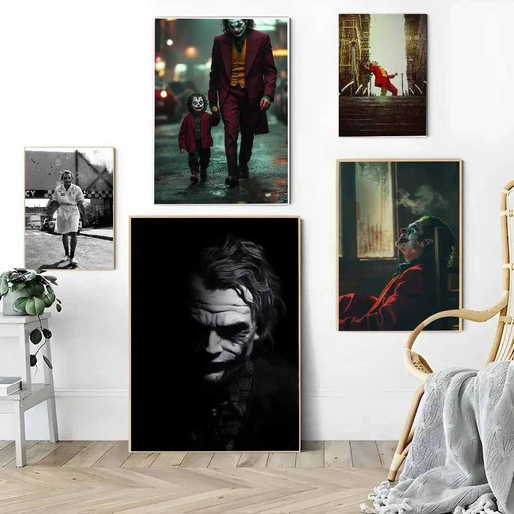 1PC Joker Movie poster Self-adhesive Art Waterproof Paper Sticker Coffee House Bar Room Wall Decor