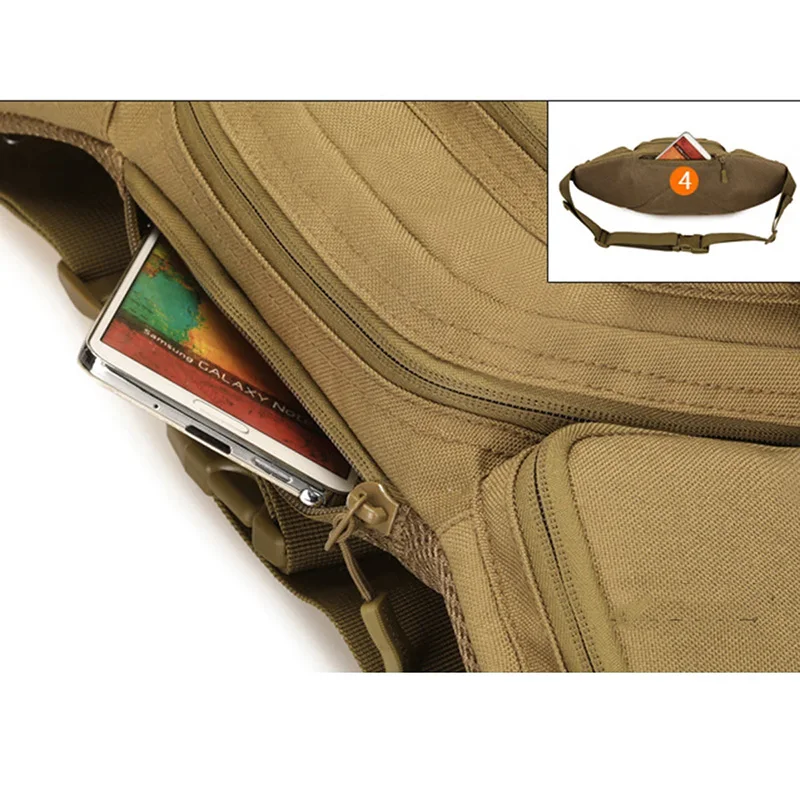 Multi functional storage for men and women, sports waist bags, motorcycle riders, climbing camping, nylon camisoles