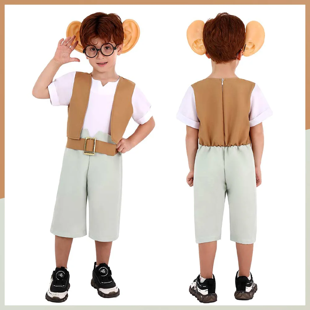 Big Ears Mouse Kids Cosplay Costume Friendly Cartoon Giant Costume Cute Big Ears Tall Man Book BFG Tale Giant Halloween Suits