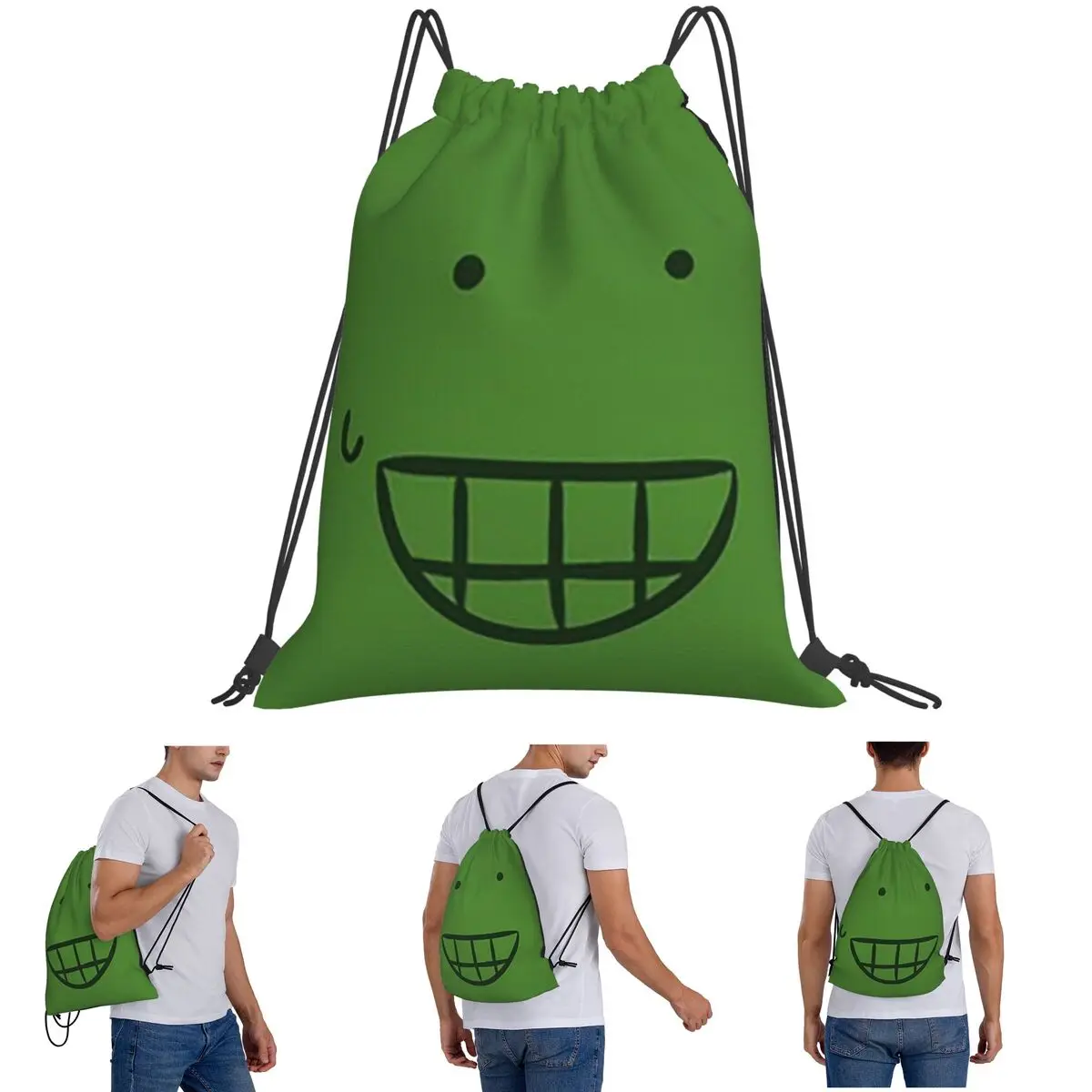 Liam Plecak From HFJone (WEIRD SMILE) Backpacks Casual Drawstring Bags Storage Bag Book Bags for Man Woman School