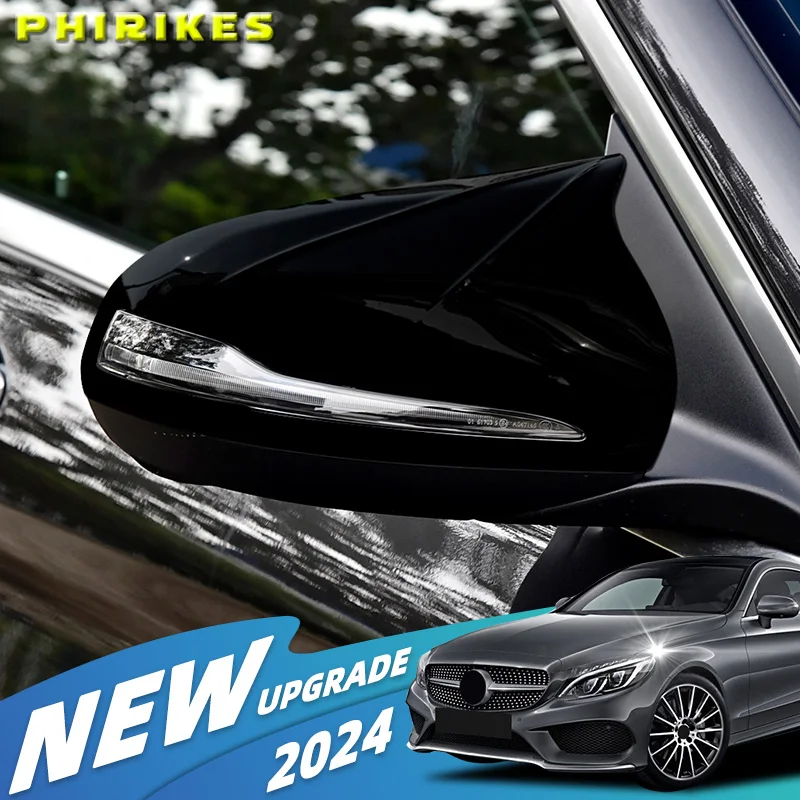 For Mercedes W205 W253 W222 W213 W238 X253 2-piece set of real carbon fiber rearview mirror cover stickers