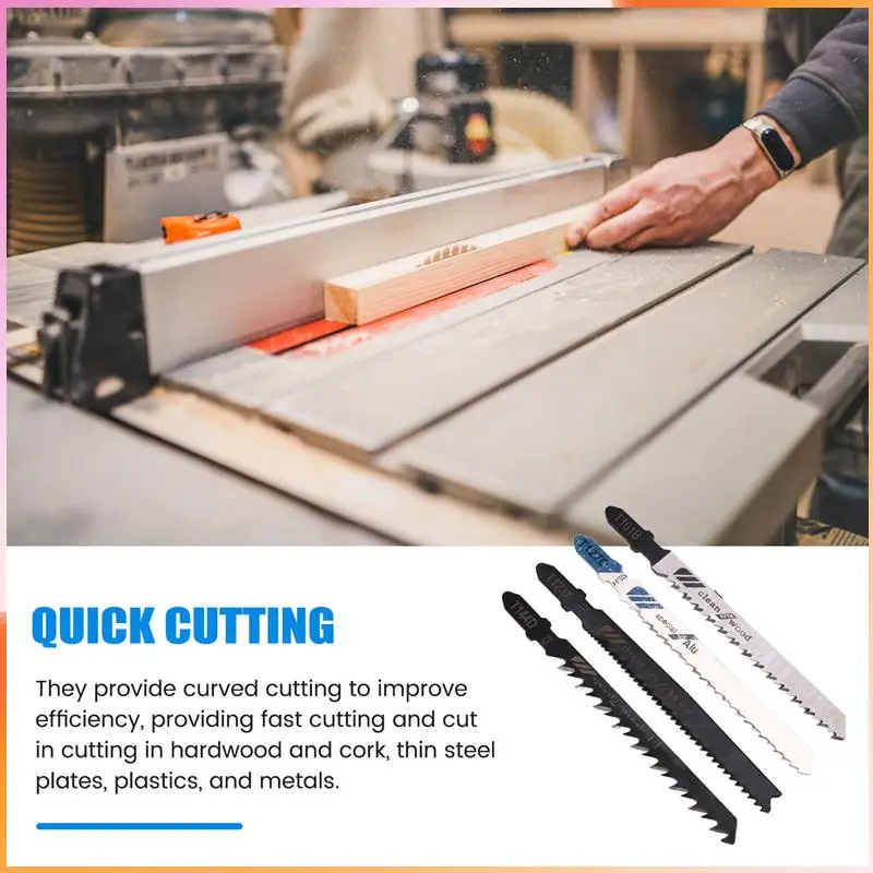 مجموعة شفرات منشار تهزهز مكونة من 25 قطعة من A93Z، شفرات على شكل حرف T لقطع الخشب والبلاستيك والمعادن
