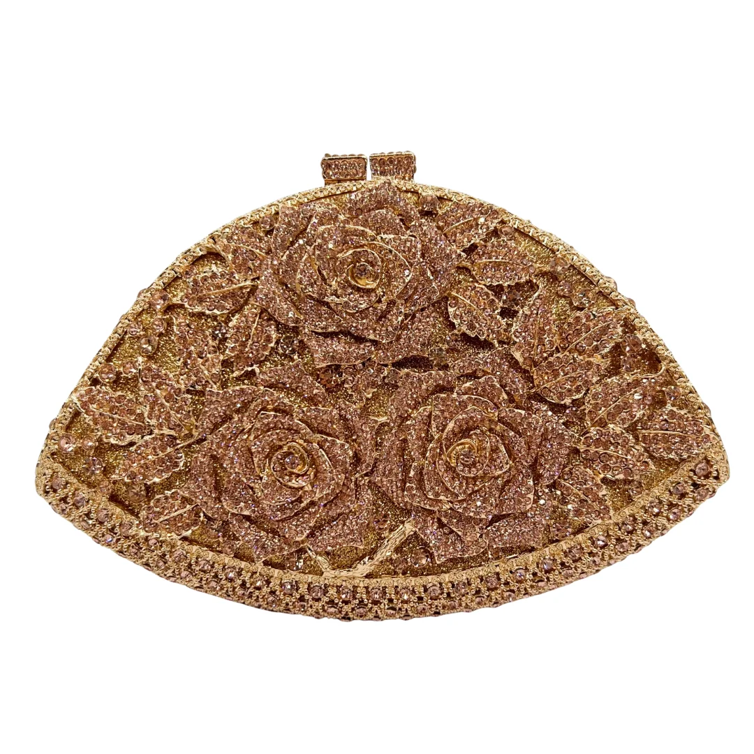 Rose Bouquet Clutch, Handheld Floral Evening Bag for Women. OEM Custom Botanical Purse, Low MOQ Wholesale from Factory Direct