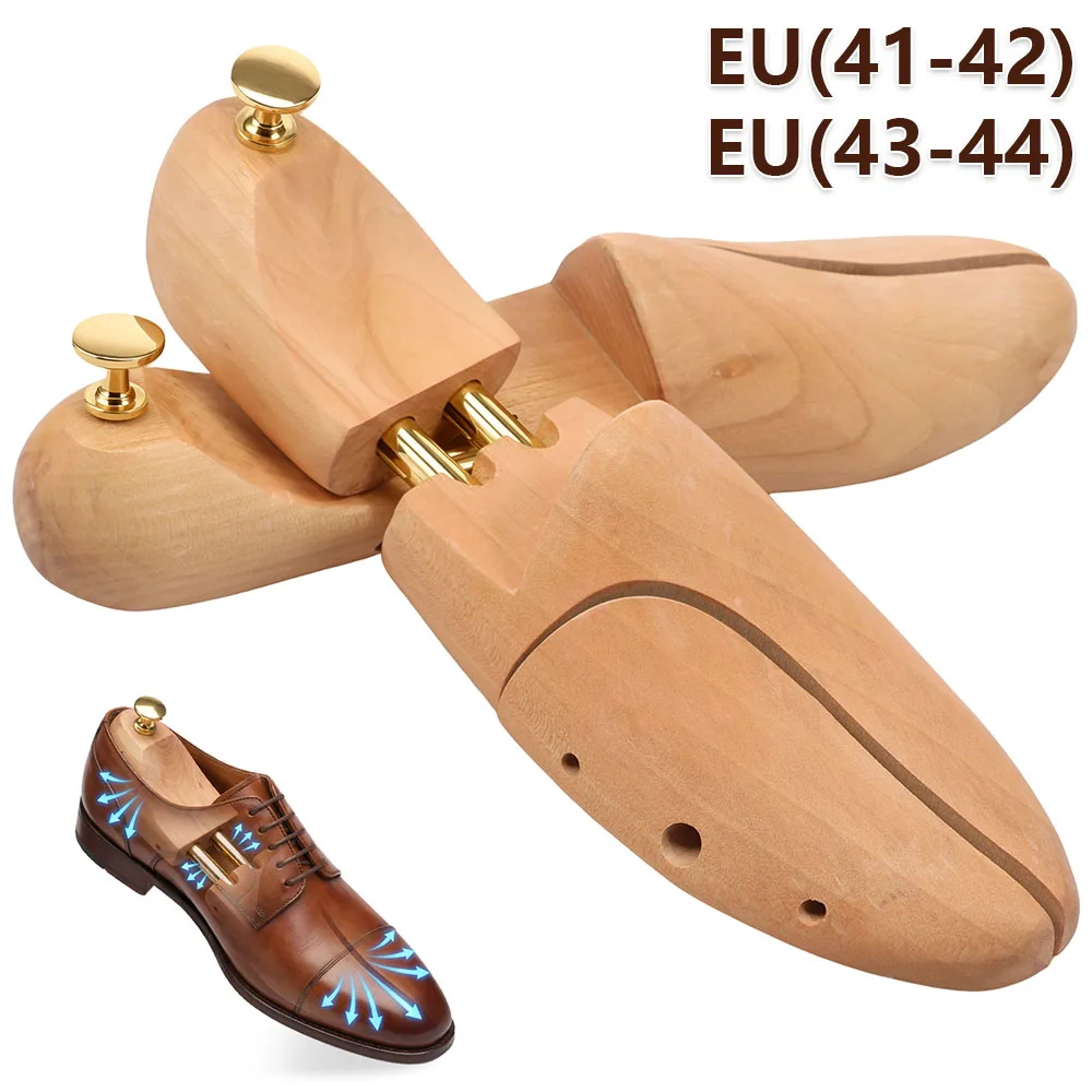 Shoe Trees Adjustable in Length and Width Size Wooden Shoe Stretcher Moisture Absorbing Shoe Shaper Stretcher for Men and Women