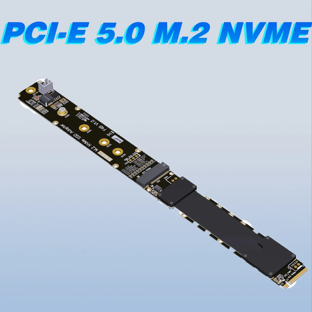 

ADT-Link New F44AB M.2 for NVMe SSD Extension Cable Solid State Drive Riser Card Support M2 to PCI Express 5.0 X4 PCI-E 128G/bps