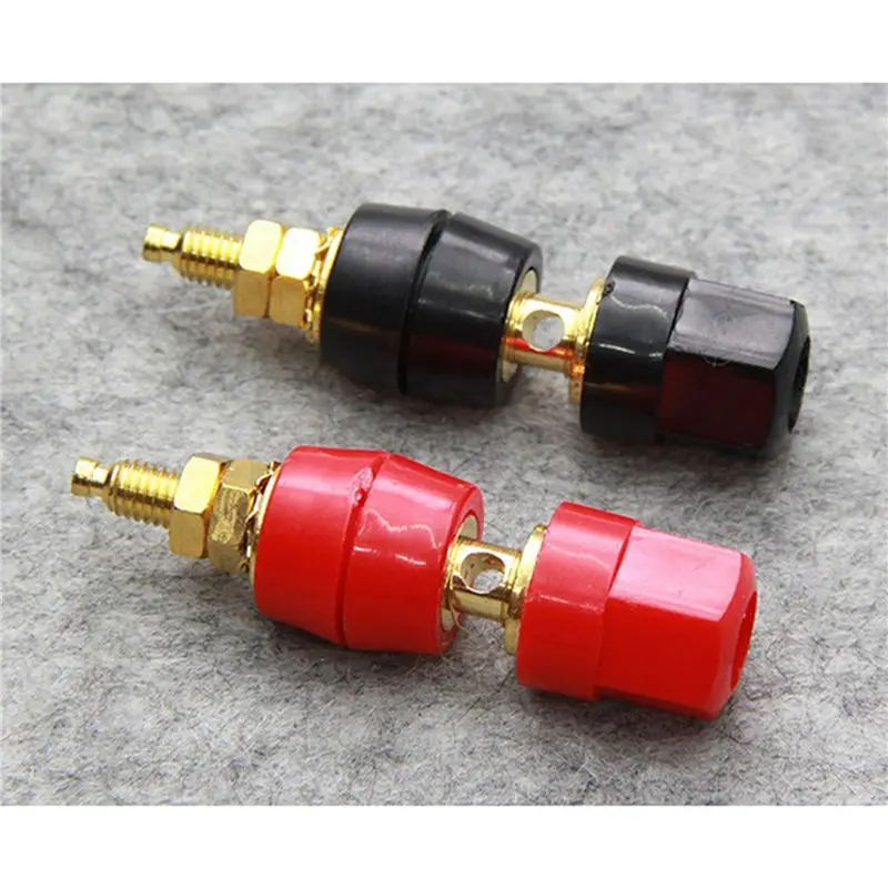 DT17 50Pcs Banana Binding Post, 4mm Banana Plug Jack Socket Speaker Terminal Connector for Amplifier