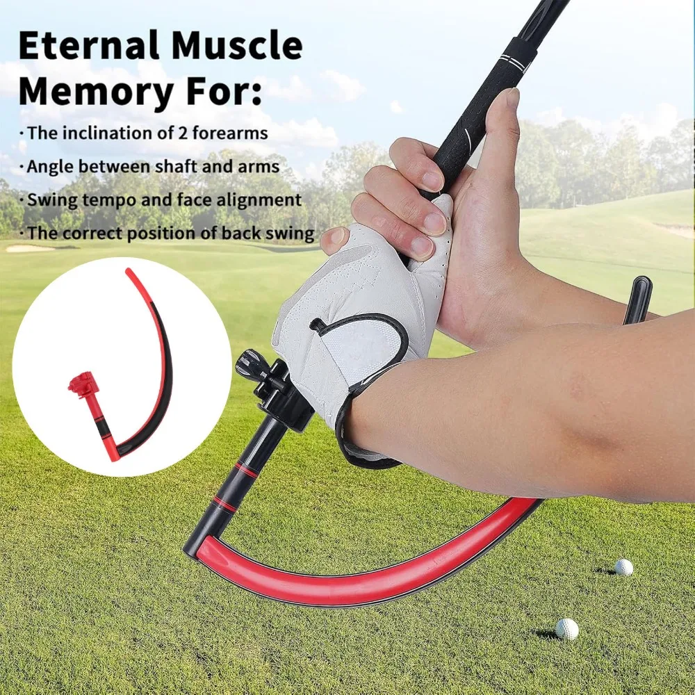 Curved Improve Posture Swing Trainer Rubber Screw/Knob Fastening Swing Training Aid Red Black Golf Training Aid Indoor Training